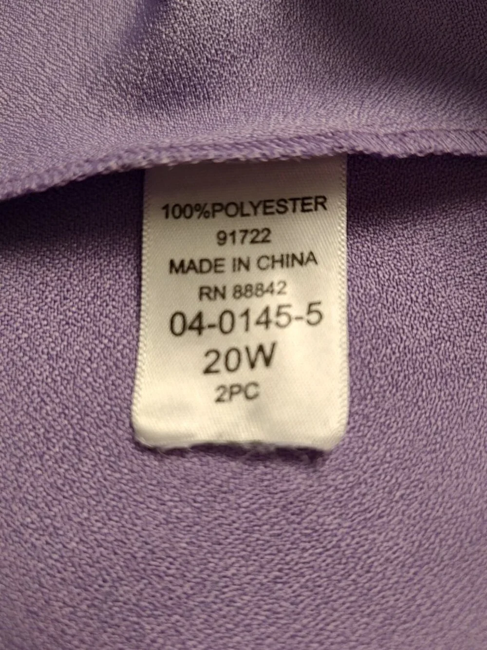Roaman’s Lavender 2 Piece Dress & Jacket Set Women’s Plus Size 20W